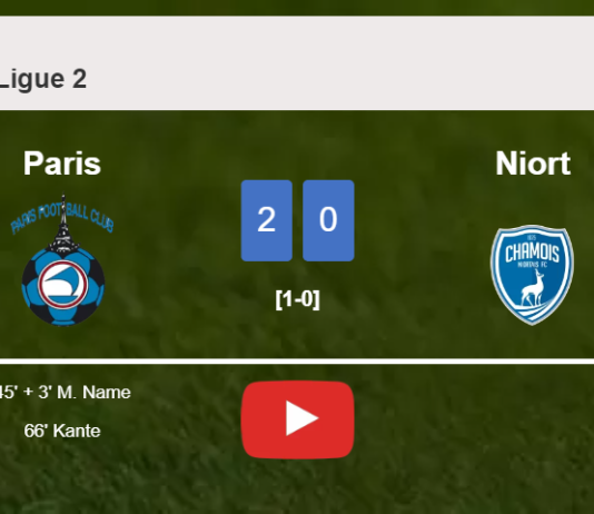 Paris tops Niort 2-0 on Saturday. HIGHLIGHTS