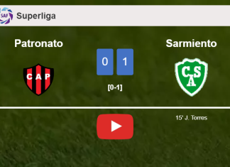 Sarmiento conquers Patronato 1-0 with a goal scored by J. Torres. HIGHLIGHTS