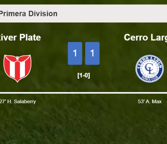 River Plate and Cerro Largo draw 1-1 on Saturday