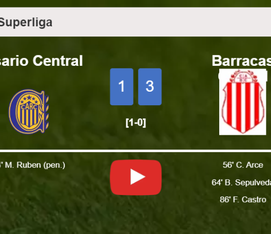 Barracas Central conquers Rosario Central 3-1 after recovering from a 0-1 deficit. HIGHLIGHTS