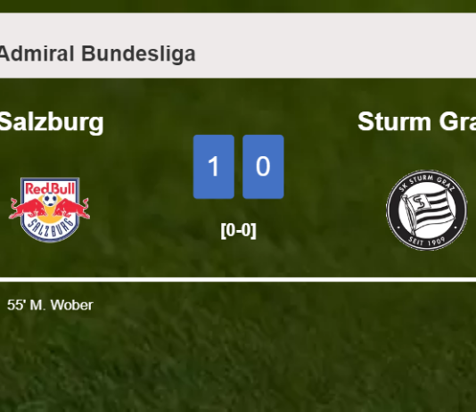 Salzburg prevails over Sturm Graz 1-0 with a goal scored by M. Wober