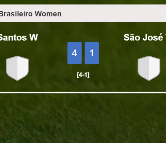 Santos W wipes out São José W 4-1 with a superb performance