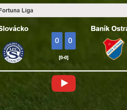 Slovácko draws 0-0 with Baník Ostrava on Saturday. HIGHLIGHTS