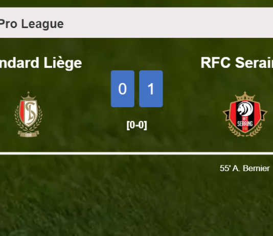 RFC Seraing overcomes Standard Liège 1-0 with a goal scored by A. Bernier
