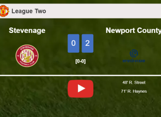 Newport County surprises Stevenage with a 2-0 win. HIGHLIGHTS