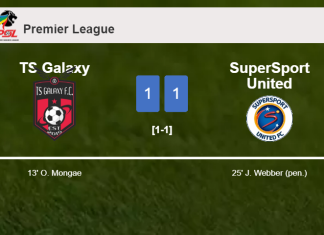 TS Galaxy and SuperSport United draw 1-1 on Saturday