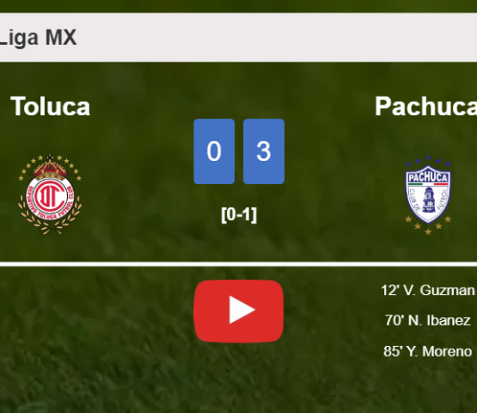 Pachuca defeats Toluca 3-0. HIGHLIGHTS