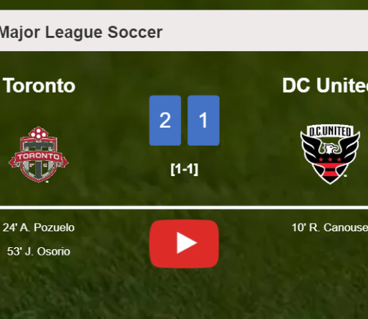 Toronto recovers a 0-1 deficit to best DC United 2-1. HIGHLIGHTS