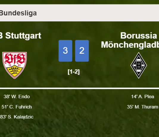 VfB Stuttgart conquers Borussia Mönchengladbach after recovering from a 0-2 deficit