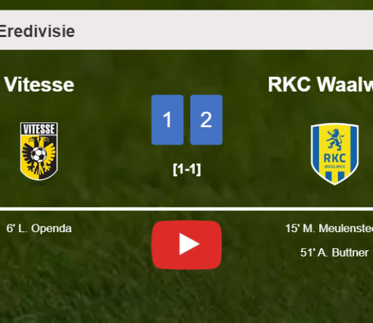 RKC Waalwijk recovers a 0-1 deficit to overcome Vitesse 2-1. HIGHLIGHTS