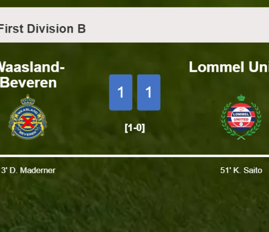 Waasland-Beveren and Lommel United draw 1-1 on Saturday