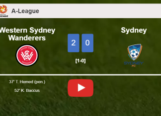Western Sydney Wanderers conquers Sydney 2-0 on Saturday. HIGHLIGHTS