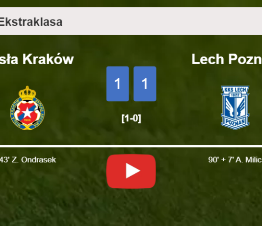 Lech Poznań clutches a draw against Wisła Kraków. HIGHLIGHTS
