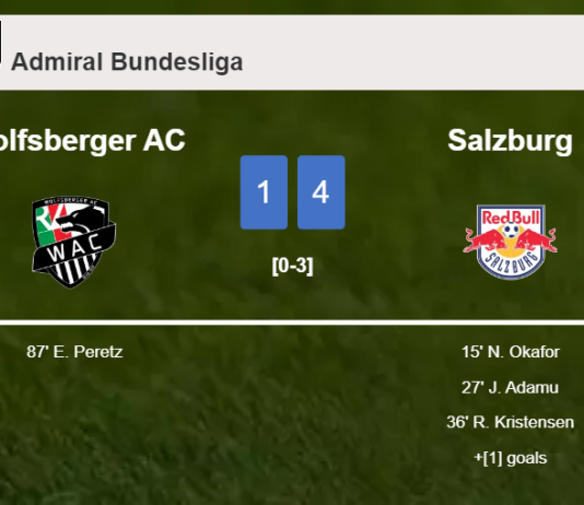Salzburg beats Wolfsberger AC 4-1