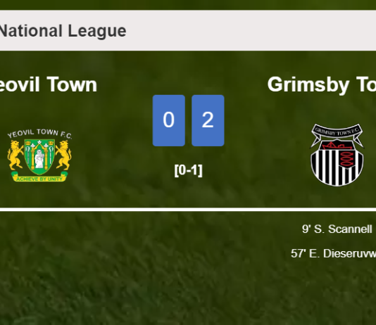 Grimsby Town defeats Yeovil Town 2-0 on Saturday
