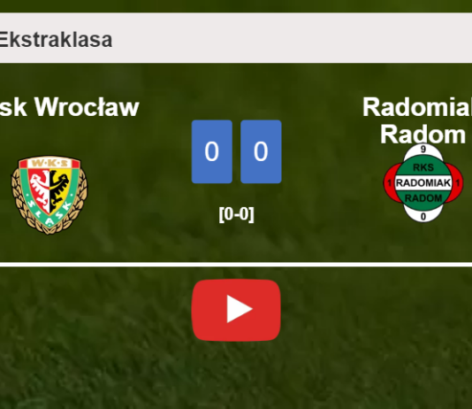 Śląsk Wrocław draws 0-0 with Radomiak Radom with P. Schwarz missing a penalt. HIGHLIGHTS