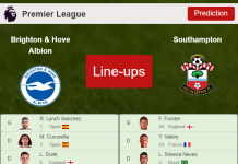 PREDICTED STARTING LINE UP: Brighton & Hove Albion vs Southampton - 24-04-2022 Premier League - England