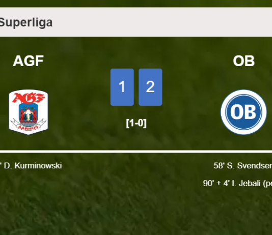 OB recovers a 0-1 deficit to defeat AGF 2-1