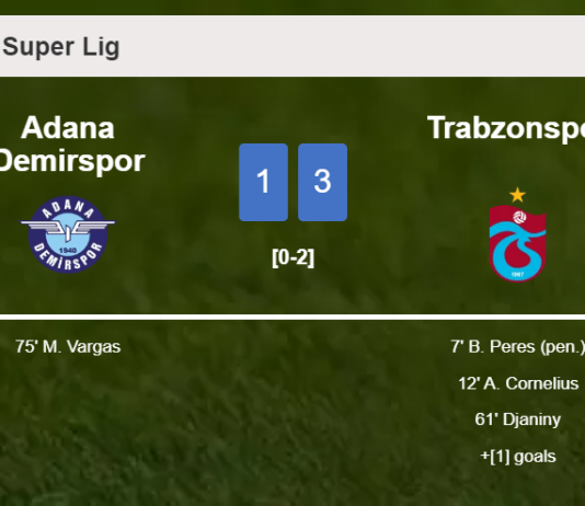 Trabzonspor conquers Adana Demirspor 3-1