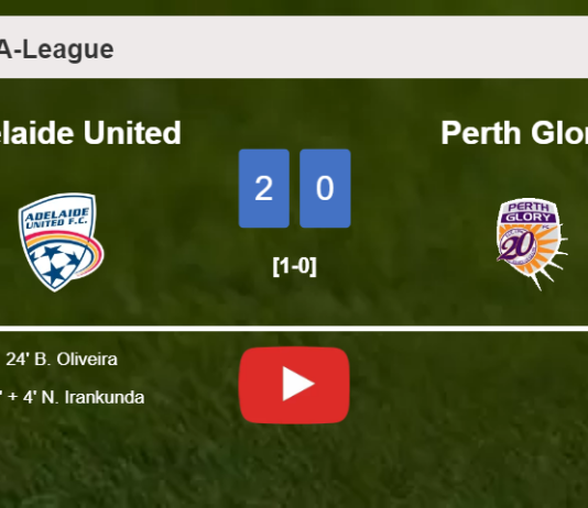 Adelaide United tops Perth Glory 2-0 on Sunday. HIGHLIGHTS
