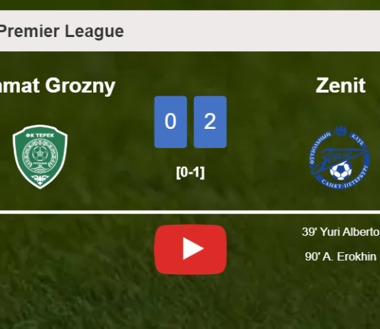 Akhmat Grozny draws 0-0 with Zenit on Saturday. HIGHLIGHTS