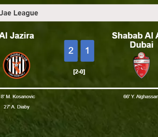 Al Jazira conquers Shabab Al Ahli Dubai 2-1