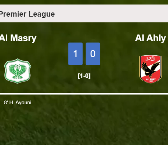 Al Masry overcomes Al Ahly 1-0 with a goal scored by H. Ayouni