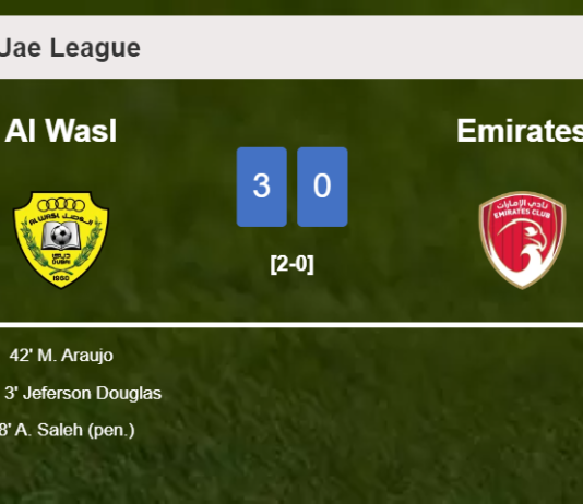 Al Wasl conquers Emirates 3-0