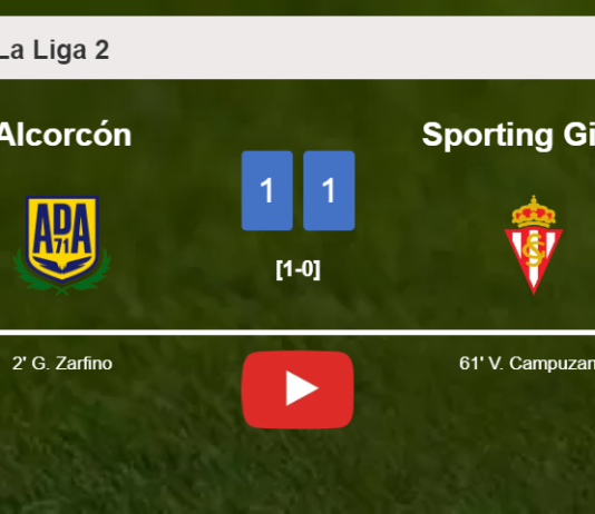 Alcorcón and Sporting Gijón draw 1-1 on Saturday. HIGHLIGHTS