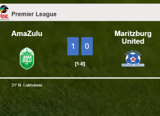 AmaZulu overcomes Maritzburg United 1-0 with a late and unfortunate own goal from N. Lukhubeni