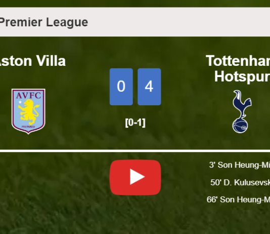 Tottenham Hotspur tops Aston Villa 4-0 with 3 goals from S. Heung-Min. HIGHLIGHTS