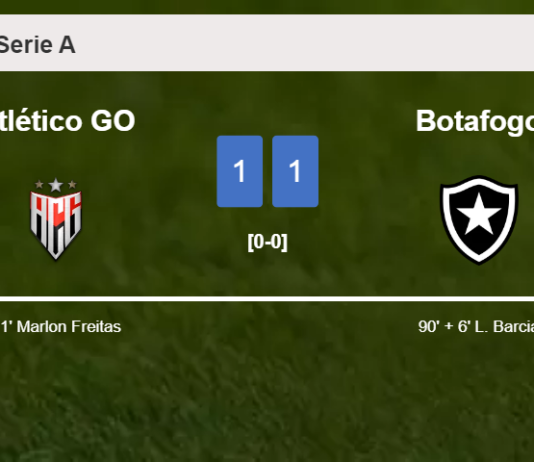 Botafogo seizes a draw against Atlético GO