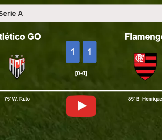 Flamengo seizes a draw against Atlético GO. HIGHLIGHTS