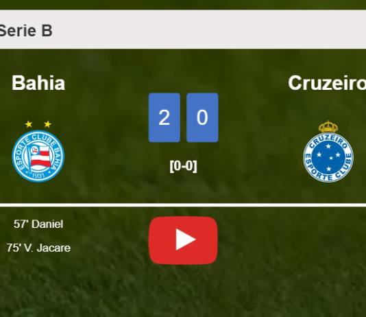 Bahia beats Cruzeiro 2-0 on Friday. HIGHLIGHTS