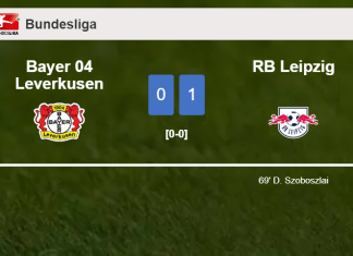 RB Leipzig defeats Bayer 04 Leverkusen 1-0 with a goal scored by D. Szoboszlai