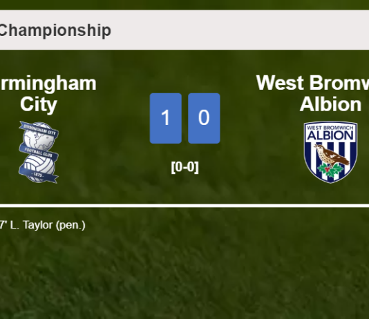 Birmingham City defeats West Bromwich Albion 1-0 with a goal scored by L. Taylor