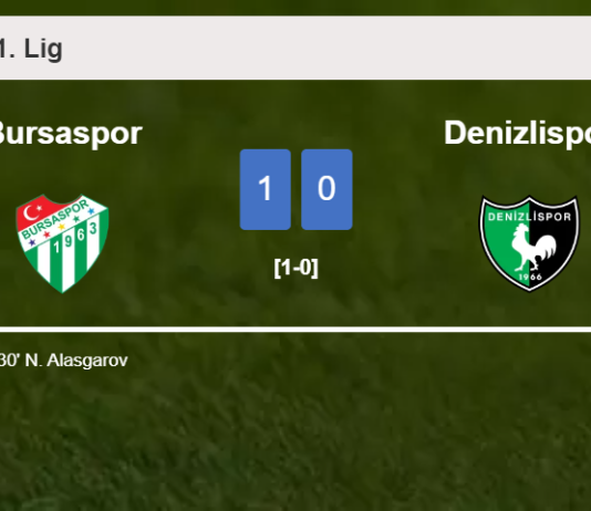 Bursaspor tops Denizlispor 1-0 with a goal scored by N. Alasgarov