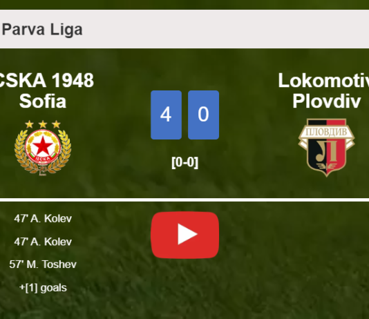 CSKA 1948 Sofia crushes Lokomotiv Plovdiv 4-0 with a superb match. HIGHLIGHTS