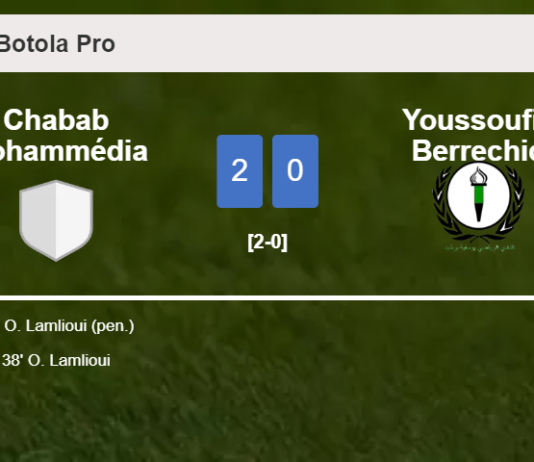 O. Lamlioui scores 2 goals to give a 2-0 win to Chabab Mohammédia over Youssoufia Berrechid