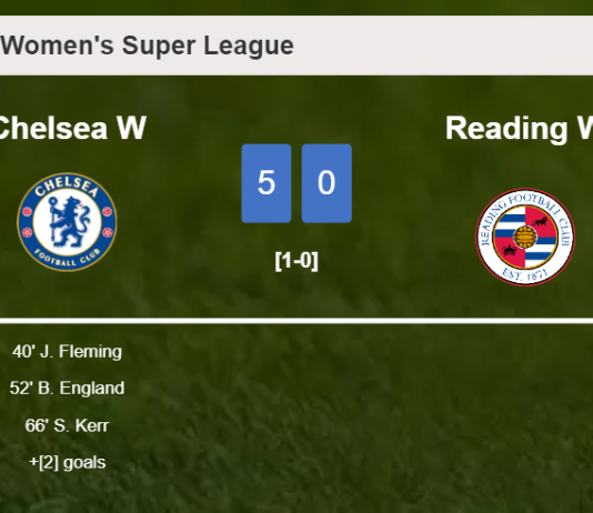 Chelsea liquidates Reading 5-0 with a superb match