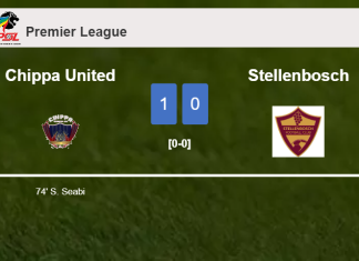 Chippa United beats Stellenbosch 1-0 with a goal scored by S. Seabi