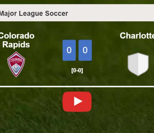 Colorado Rapids draws 0-0 with Charlotte on Saturday. HIGHLIGHTS