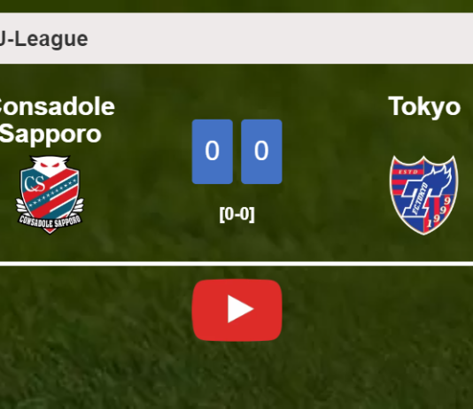 Consadole Sapporo draws 0-0 with Tokyo on Saturday. HIGHLIGHTS
