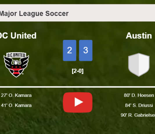 Austin overcomes DC United after recovering from a 2-0 deficit. HIGHLIGHTS