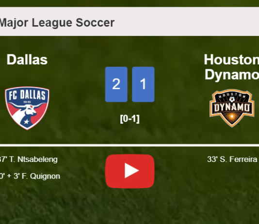Dallas recovers a 0-1 deficit to beat Houston Dynamo 2-1. HIGHLIGHTS