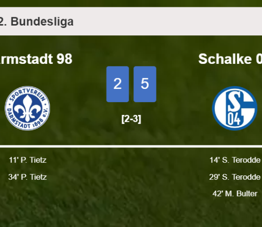 Schalke 04 prevails over Darmstadt 98 5-2 after playing a incredible match