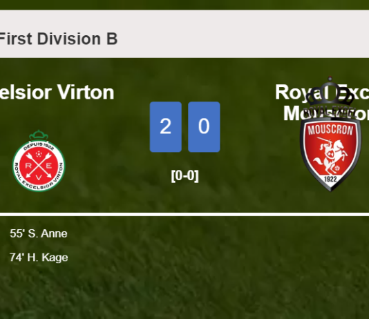 Excelsior Virton tops Royal Excel Mouscron 2-0 on Sunday