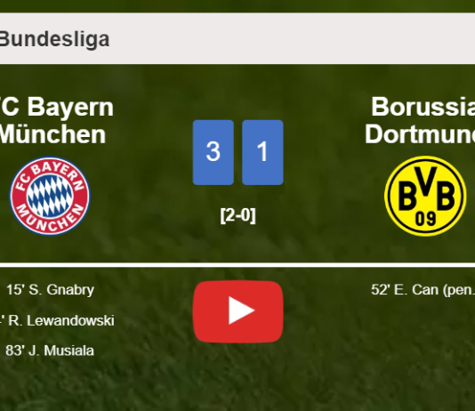 FC Bayern München conquers Borussia Dortmund 3-1. HIGHLIGHTS