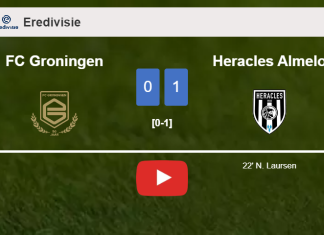 Heracles Almelo beats FC Groningen 1-0 with a goal scored by N. Laursen. HIGHLIGHTS