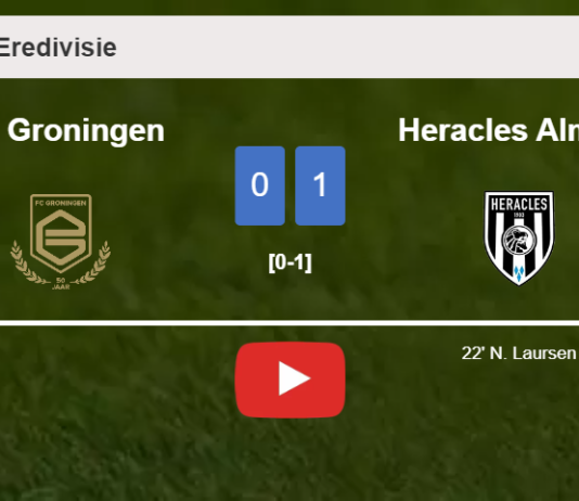 Heracles Almelo beats FC Groningen 1-0 with a goal scored by N. Laursen. HIGHLIGHTS